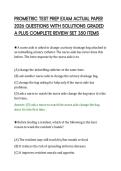 PROMETRIC TEST PREP EXAM ACTUAL PAPER&NewLine;2026 QUESTIONS WITH SOLUTIONS GRADED&NewLine;A PLUS COMPLETE REVIEW SET 350 ITEMS
