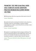 PROMETRIC TEST PREP EXAM FINAL PAPER&NewLine;2026 COMPLETE SOLVED QUESTIONS&NewLine;PRACTICE REVISION PACK EXPERT REVIEW&NewLine;350 ITEMS