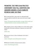 PROMETRIC TEST PREP EXAM PRACTICE&NewLine;ASSESSMENT 2026 FULL QUESTIONS AND&NewLine;ANSWERS GRADED A PLUS COMPLETE&NewLine;REVISION GUIDE 350 ITEMS