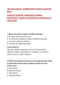 HRIR 3021 EXAM &num;2 - COMPREHENSIVE PRACTICE QUESTION BANK&NewLine;COMPLETE COVERAGE&colon; WORKFORCE PLANNING&comma; RECRUITMENT&comma; TRAINING&comma; PERFORMANCE MANAGEMENT & LEGAL ISSUES&NewLine;