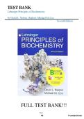 Lehninger Principles of Biochemistry&comma; 7th Edition Test Bank &vert; David L&period; Nelson & Michael M&period; Cox &vert; Questions & Answers