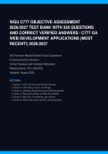 WGU C777 Web Development Applications OA Test Bank 350 Questions Actual Exam 2026&sol;2027 &ndash; 100&percnt; Verified &vert; Detailed Rationales &ndash; Pass Guaranteed &ndash; A&plus; Graded
