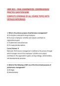 HRIR 3021 - FINAL EXAMINATION&colon; COMPREHENSIVE PRACTICE QUESTION BANK&NewLine;COMPLETE COVERAGE OF ALL COURSE TOPICS WITH DETAILED RATIONALES&NewLine;