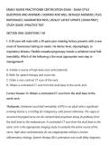 FAMILY NURSE PRACTITIONER CERTIFICATION EXAM &ndash; EXAM-STYLE&NewLine;QUESTIONS AND ANSWERS &vert; VERIFIED AND WELL DETAILED ANSWERS &vert; PLUS&NewLine;RATIONALES &vert; GUARANTEED PASS &vert; 2026&sol;27 LATEST UPDATE &vert; EXAM PREP &vert;&NewLine;STUDY GUIDE &vert; PRACTICE TEST