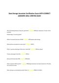 Data Storage Associate Certification Exam WITH CORRECT &NewLine;ANSWERS WELL VERIFIED 2026&excl;