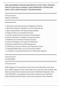 NSAR SALESPERSON LICENSING EXAM PRACTICE &vert; STUDY GUIDE &vert; TESTBANK &vert;&NewLine;PRACTICE QUESTIONS & ANSWERS &vert; EXAM PREPARATION &vert; CERTIFICATION&NewLine;EXAM &vert; LATEST UPDATE 2026&sol;2027 &vert; ADVANCED REVIEW
