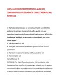 CCHP-A CERTIFICATION EXAM PRACTICE QUESTIONS COMPREHENSIVE QUESTIONS WITH CORRECT ANSWERS AND RATIONALES