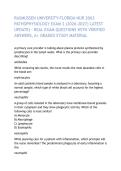 RASMUSSEN UNIVERSITY-FLORIDA NUR 2063 PATHOPHYSIOLOGY EXAM 2 &lpar;2026&ndash;2027&rpar; LATEST UPDATE&rpar; &ndash; REAL EXAM QUESTIONS WITH VERIFIED ANSWERS&comma; A&plus; GRADED STUDY MATERIAL