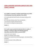 COHN-S EXAM PREP QUESTIONS COMPLETE WITH 100&percnt; CORRECT ANSWERS