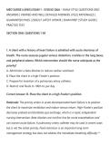 MED SURGE &lpar;LEWIS&rpar; EXAM 1 - EVOLVE Q&A &ndash; EXAM-STYLE QUESTIONS AND&NewLine;ANSWERS &vert; VERIFIED AND WELL DETAILED ANSWERS &vert; PLUS RATIONALES &vert;&NewLine;GUARANTEED PASS &vert; 2026&sol;27 LATEST UPDATE &vert; EXAM PREP &vert; STUDY GUIDE &vert;&NewLine;PRACTICE TEST
