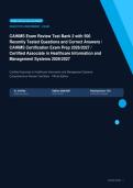 CAHIMS Certification Exam Test Bank 2 500 Questions Healthcare Information Systems Actual Exam 2026&sol;2027 &ndash; 100&percnt; Verified &vert; Detailed Rationales &ndash; Pass Guaranteed &ndash; A&plus; Graded