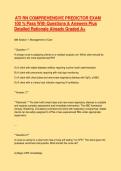 ATI RN COMPREHENSIVE PREDICTOR EXAM&NewLine;100 &percnt; Pass With Questions & Answers Plus&NewLine;Detailed Rationale Already Graded A&plus;