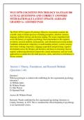 WGU D570 COGNITIVE PSYCHOLOGY OA EXAM 300 ACTUAL QUESTIONS AND CORRECT ANSWERS WITH RATIONALE LATEST UPDATE ALREADY GRADED A&plus; ASSURED PASS