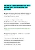 PROMETRIC CNA COMPREHENSIVE SKILLS&NewLine;REVIEW SHEET FULL QUESTIONS AND&NewLine;SOLUTIONS