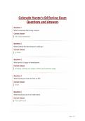Colorado Hunter's Ed Review Exam Questions and Answers&period;