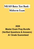 NR509 Bates Test Bank Midterm Exam PDF &vert; Physical Examination Study Guide&comma; Practice Questions & Review 2026
