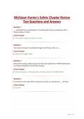 Michigan Hunter's Safety Chapter Review Test Questions and Answers&period;