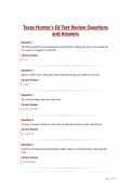 Texas Hunter's Ed Test Review Questions and Answers&period;