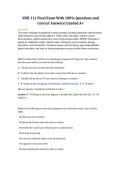 NUR 111 Final Exam With 100&percnt; Questions and  Correct Answers&vert; Graded A&plus;
