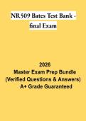 NR509 Bates Test Bank Final Exam PDF &vert; Physical Examination Study Guide&comma; Practice Questions & Review 2026