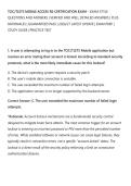 TCIC&sol;TLETS MOBILE ACCESS RE-CERTIFICATION EXAM &ndash; EXAM-STYLE&NewLine;QUESTIONS AND ANSWERS &vert; VERIFIED AND WELL DETAILED ANSWERS &vert; PLUS&NewLine;RATIONALES &vert; GUARANTEED PASS &vert; 2026&sol;27 LATEST UPDATE &vert; EXAM PREP &vert;&NewLine;STUDY GUIDE &vert; PRACTICE TEST