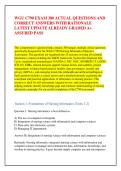 WGU C790 EXAM 300 ACTUAL QUESTIONS AND &NewLine;CORRECT ANSWERS WITH RATIONALE &NewLine;LATEST UPDATE ALREADY GRADED A&plus; &NewLine;ASSURED PASS
