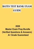 Bates Test Bank Exam Guide PDF &vert; Physical Examination Study Guide&comma; Practice Questions & Comprehensive Review 2026
