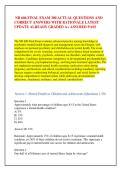NR 606 FINAL EXAM 300 ACTUAL QUESTIONS AND &NewLine;CORRECT ANSWERS WITH RATIONALE LATEST &NewLine;UPDATE ALREADY GRADED A&plus; ASSURED PASS 