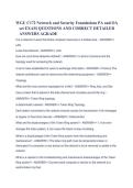 WGU C172 Network and Security Foundations PA and OA &NewLine;set EXAM QUESTIONS AND CORRECT DETAILED &NewLine;ANSWERS AGRADE