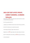 WGU C207 2027 Latest Update &vert; Answers&comma; Rationales & OA Study Guide