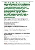 CSP &ndash; Certified New Home Sales Professional Advanced Certification Review Updated 2026 &vert; 350&plus; Practice Questions & Verified Answers &vert; Comprehensive New Home Sales Study Guide&comma; Residential Construction Sales Exam Prep&comma; Homebuyer Consultation&comma; Buyer Psychol