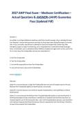 2027 AHIP Final Exam &ndash; Medicare Certification &ndash;&NewLine;Actual Questions & ANSWERs &lpar;AHIP&rpar; Guarantee&NewLine;Pass &lpar;Updated Pdf&rpar;