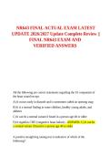 NR643 FINAL ACTUAL EXAM LATEST &NewLine;UPDATE 2026&sol;2027 Update Comp&lstrok;ete Review &vert;&vert; &NewLine;FINAL NR643 EXAM AND&NewLine;VERIFIED ANSWERS