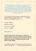 FLORIDA COMMUNITY ASSOCIATION MANAGER PRELICENSURE COURSE EXAM ACTUAL 2026&sol;2027 TEST BANK PRACTICE QUESTIONS COMPLETE ACCURATE EXAM APPROVED QUESTIONS AND CORRECT DETAILED ANSWERS WITH RATIONALES &lpar;100&percnt; CORRECT VERIFIED SOLUTIONS&rpar; CURRENTLY UPDATED VERSION
