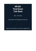 NR 601 Final Exam Test Bank 300 Questions Rationales Answer Key Actual Exam 2026&sol;2027 &ndash; 100&percnt; Verified &vert; Detailed Rationales &ndash; Pass Guaranteed &ndash; A&plus; Graded 
