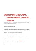 WGU C207 2027 LATEST UPDATE&comma; &NewLine;CORRECT ANSWERS&comma; &plus;A GRADED &NewLine;Rationa&lstrok;es