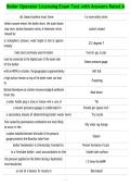 Boiler Operator Licensing Exam Test with Answers Rated A 2026&vert;2027