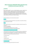 NR 511 Final Exam 2026&sol;2027-Edition Questions And Verified Correct Answers 100&percnt; Pass 