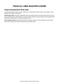 Texas All-Lines Adjuster License study guide  Questions and Correct Answers Latest Update Graded A&plus;
