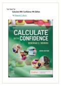  Test Bank For Calculate with Confidence&comma; 9th Edition by Deborah C&period; Morris&period; All Chapters&period; Latest Version