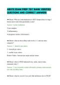 ABSITE EXAM PREP TEST BANK VERIFIED&NewLine;QUESTIONS AND CORRECT ANSWERS&NewLine;