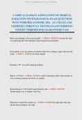 CAMRT Exam Prep 2026&colon; Complete Questions&comma; Verified Answers & Practice Test