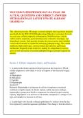 WGU D236 PATHOPHYSIOLOGY OA EXAM  300 &NewLine;ACTUAL QUESTIONS AND CORRECT ANSWERS &NewLine;WITH RATIONALE LATEST UPDATE ALREADY &NewLine;GRADED A&plus;