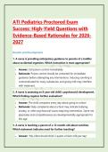 ATI Pediatrics Proctored Exam Success&colon; High-Yield Questions with Evidence-Based Rationales for 2026-2027