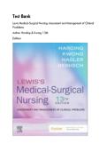 Test Bank Lewis Medical-Surgical Nursing&colon; Assessment and Management of Clinical Problems 13th Edition By Harding & Kwong &lpar;All Chapters included&rpar; Latest