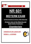 Chamberlain NR 601 Midterm Exam &ndash; Primary Care Practicum &ndash; &lpar;2026&rpar; Actual Questions & Answers &lpar;Guarantee Pass&rpar;
