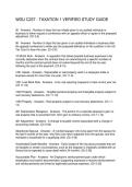 WGU C237 - TAXATION 1 VERIFIED STUDY GUIDE