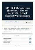 FLETC BOP Midterm Exam Questions & Answers 2026-2027 Federal Bureau of Prisons Training