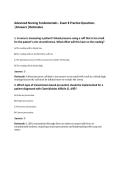 Advanced Nursing Fundamentals - Exam 8 Practice Questions&NewLine;&vert;Answers &vert;Rationales&NewLine;