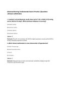 Advanced Nursing Fundamentals Exam 4 Practice &vert;Questions&NewLine;&vert;Answers &vert;Rationales